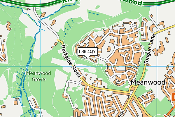 LS6 4QY map - OS VectorMap District (Ordnance Survey)