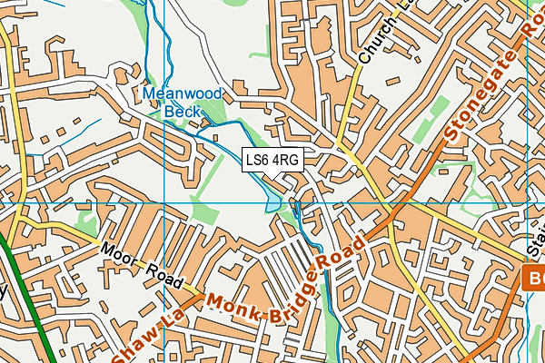 LS6 4RG map - OS VectorMap District (Ordnance Survey)