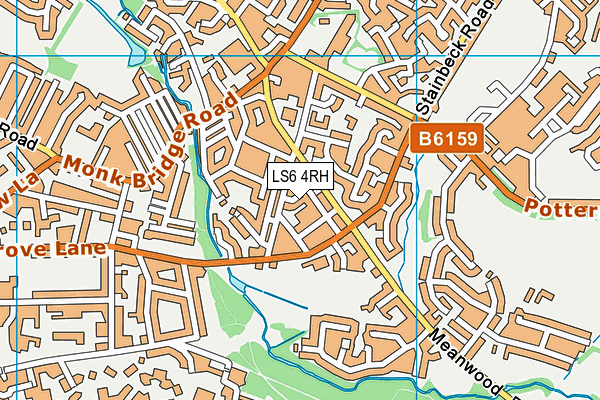 LS6 4RH map - OS VectorMap District (Ordnance Survey)