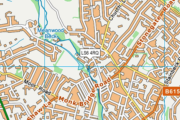 LS6 4RQ map - OS VectorMap District (Ordnance Survey)