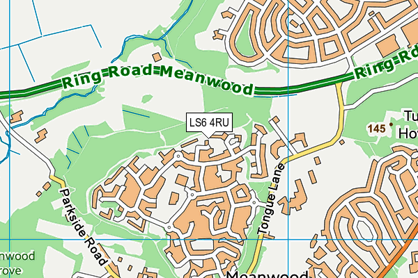 LS6 4RU map - OS VectorMap District (Ordnance Survey)