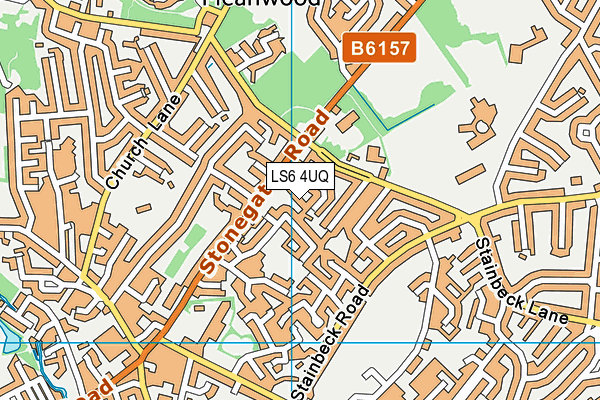 LS6 4UQ map - OS VectorMap District (Ordnance Survey)