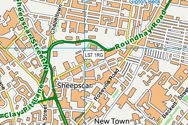 Leeds City College (Enfield Centre) map (LS7 1RG) - OS VectorMap District (Ordnance Survey)