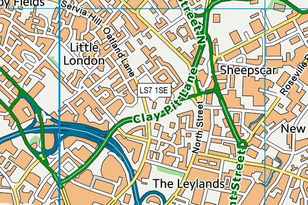 LS7 1SE map - OS VectorMap District (Ordnance Survey)
