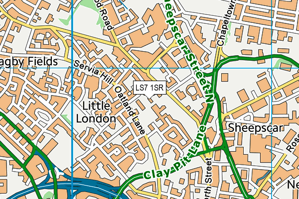 Little London Academy map (LS7 1SR) - OS VectorMap District (Ordnance Survey)