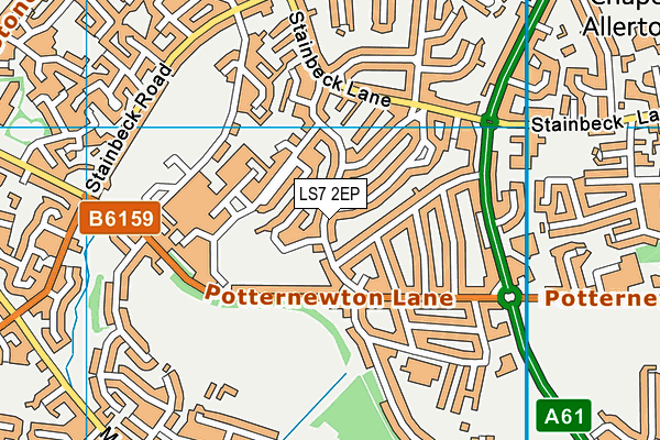 LS7 2EP map - OS VectorMap District (Ordnance Survey)
