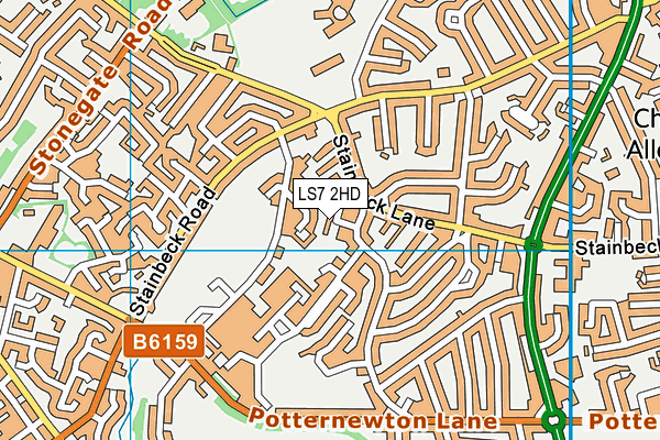 LS7 2HD map - OS VectorMap District (Ordnance Survey)