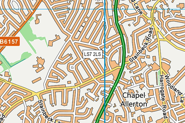 LS7 2LS map - OS VectorMap District (Ordnance Survey)