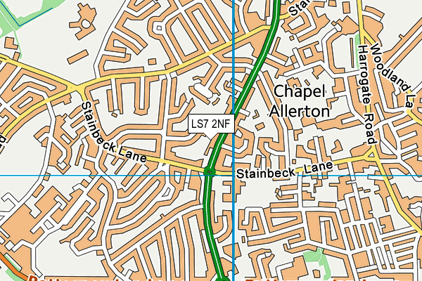 LS7 2NF map - OS VectorMap District (Ordnance Survey)