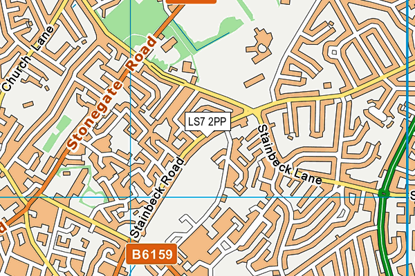 LS7 2PP map - OS VectorMap District (Ordnance Survey)