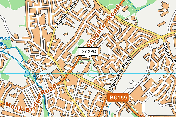 LS7 2PQ map - OS VectorMap District (Ordnance Survey)