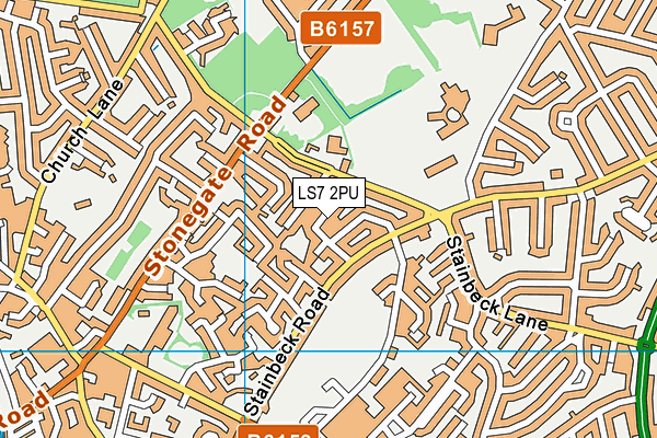 LS7 2PU map - OS VectorMap District (Ordnance Survey)