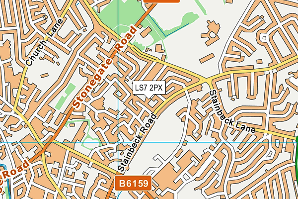 LS7 2PX map - OS VectorMap District (Ordnance Survey)