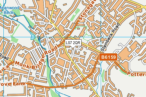 LS7 2QR map - OS VectorMap District (Ordnance Survey)