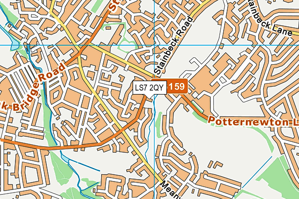 LS7 2QY map - OS VectorMap District (Ordnance Survey)