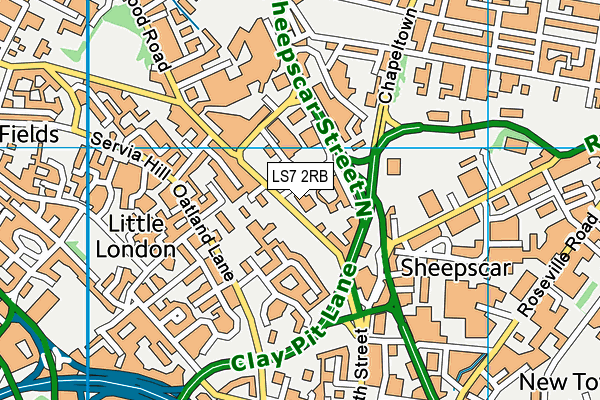 The Gym Group (Leeds Meanwood) map (LS7 2RB) - OS VectorMap District (Ordnance Survey)