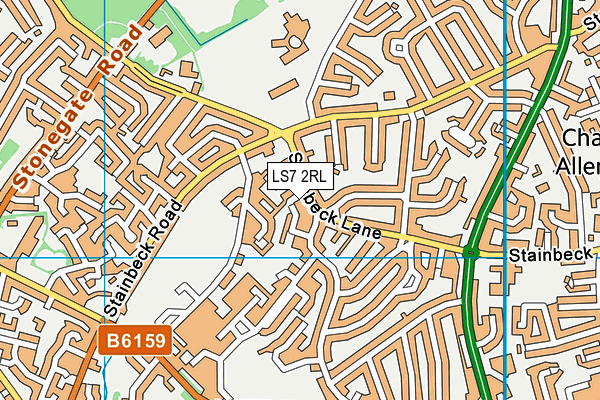 LS7 2RL map - OS VectorMap District (Ordnance Survey)
