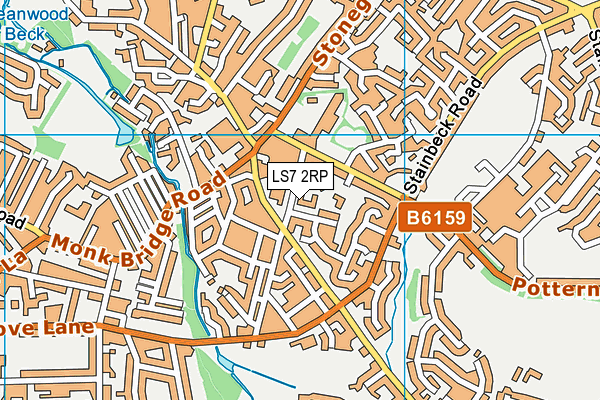 LS7 2RP map - OS VectorMap District (Ordnance Survey)