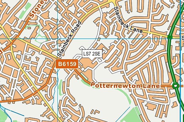 LS7 2SE map - OS VectorMap District (Ordnance Survey)