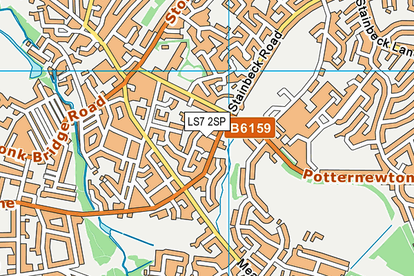 LS7 2SP map - OS VectorMap District (Ordnance Survey)