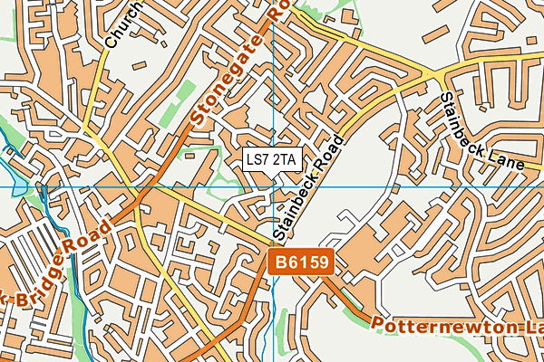 LS7 2TA map - OS VectorMap District (Ordnance Survey)