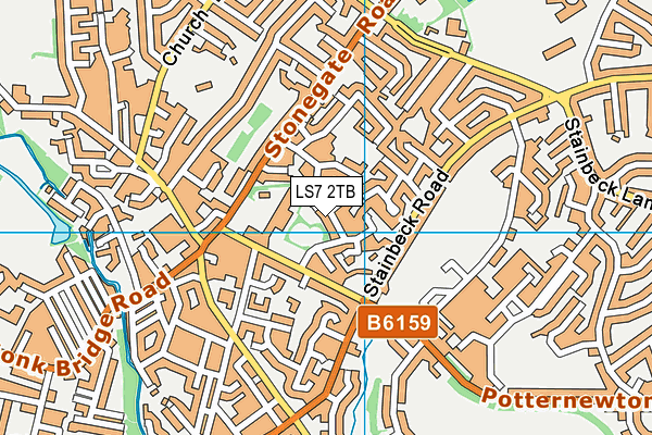 LS7 2TB map - OS VectorMap District (Ordnance Survey)