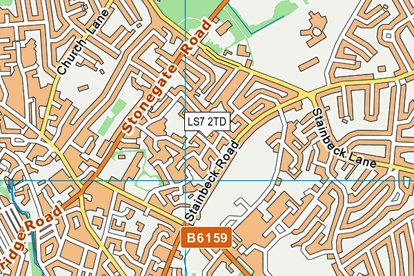 LS7 2TD map - OS VectorMap District (Ordnance Survey)