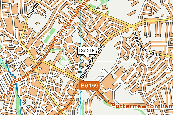 LS7 2TF map - OS VectorMap District (Ordnance Survey)