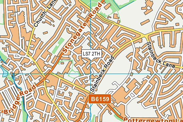 LS7 2TH map - OS VectorMap District (Ordnance Survey)