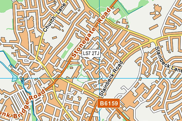 LS7 2TJ map - OS VectorMap District (Ordnance Survey)