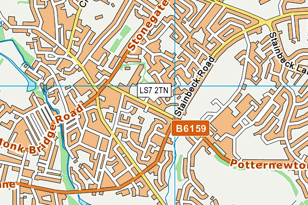 LS7 2TN map - OS VectorMap District (Ordnance Survey)