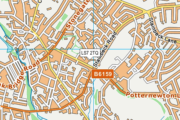 LS7 2TQ map - OS VectorMap District (Ordnance Survey)