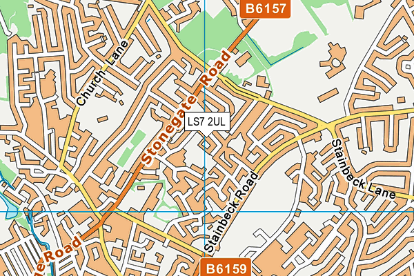 LS7 2UL map - OS VectorMap District (Ordnance Survey)