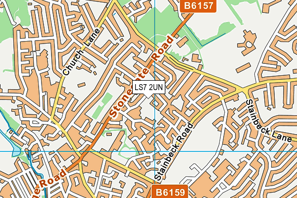 LS7 2UN map - OS VectorMap District (Ordnance Survey)