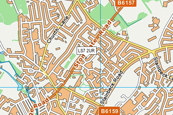 LS7 2UR map - OS VectorMap District (Ordnance Survey)