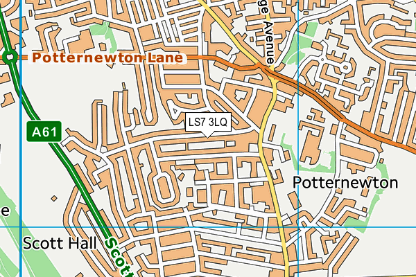 LS7 3LQ map - OS VectorMap District (Ordnance Survey)