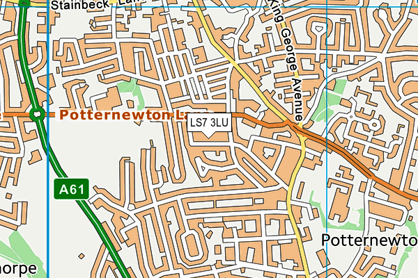 LS7 3LU map - OS VectorMap District (Ordnance Survey)