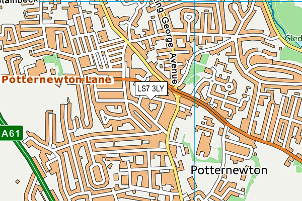 LS7 3LY map - OS VectorMap District (Ordnance Survey)