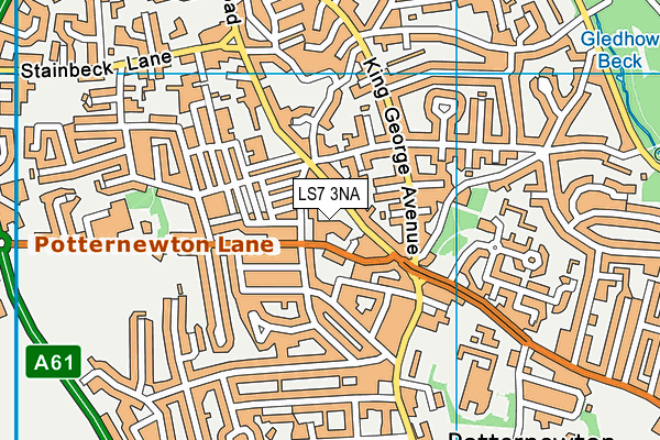 LS7 3NA map - OS VectorMap District (Ordnance Survey)