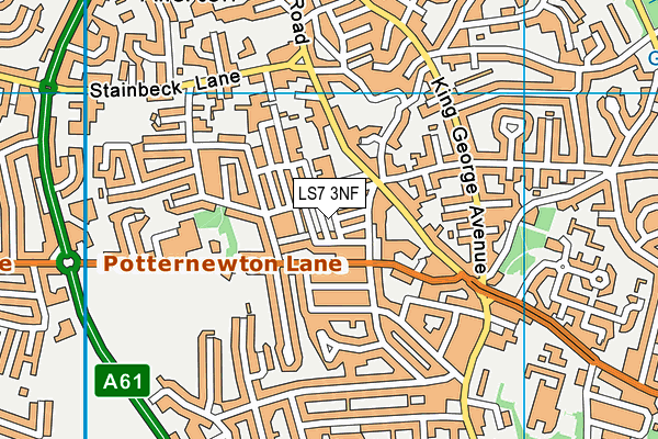 LS7 3NF map - OS VectorMap District (Ordnance Survey)