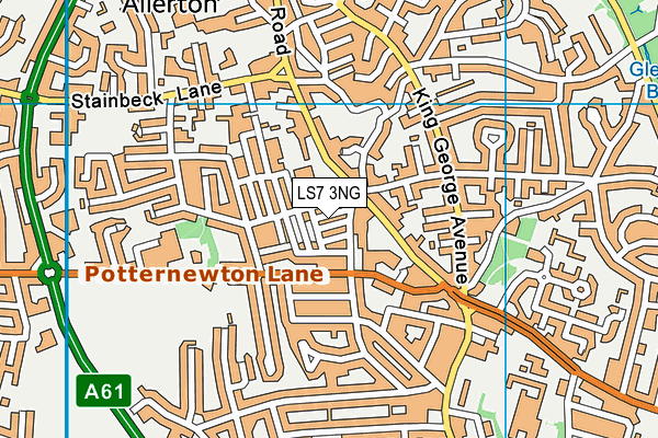 LS7 3NG map - OS VectorMap District (Ordnance Survey)