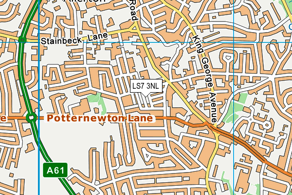 LS7 3NL map - OS VectorMap District (Ordnance Survey)