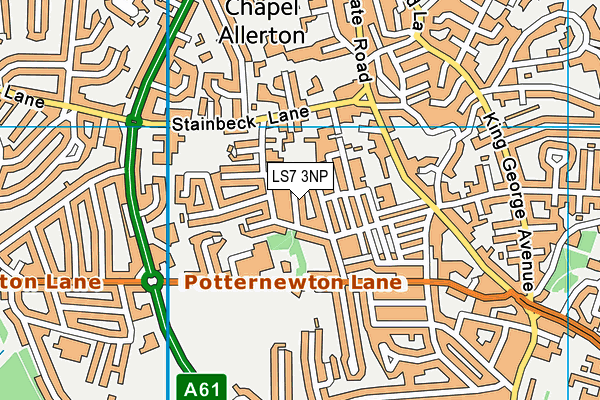 LS7 3NP map - OS VectorMap District (Ordnance Survey)