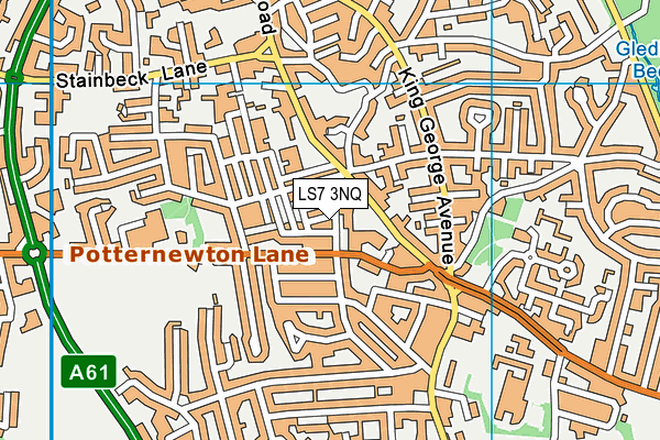 LS7 3NQ map - OS VectorMap District (Ordnance Survey)