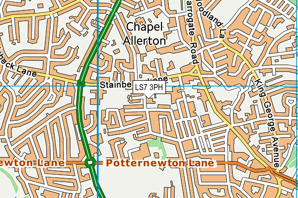 LS7 3PH map - OS VectorMap District (Ordnance Survey)