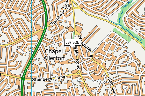 LS7 3QE map - OS VectorMap District (Ordnance Survey)