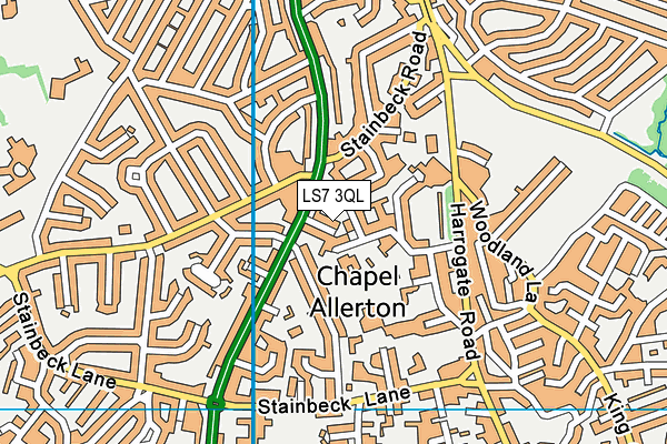 LS7 3QL map - OS VectorMap District (Ordnance Survey)