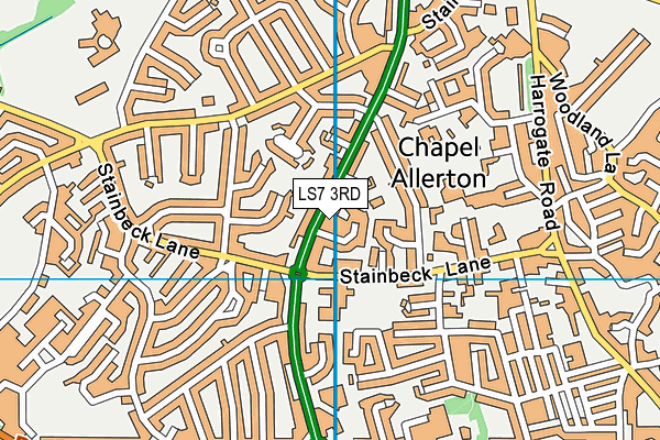 LS7 3RD map - OS VectorMap District (Ordnance Survey)