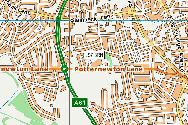 LS7 3RN map - OS VectorMap District (Ordnance Survey)