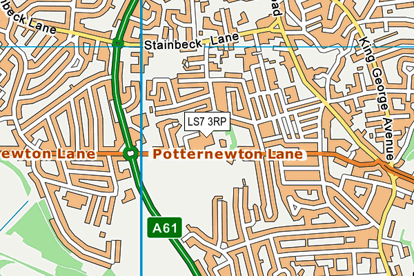LS7 3RP map - OS VectorMap District (Ordnance Survey)